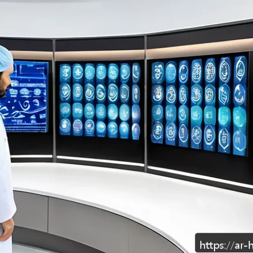 Home 33 의료 인력의 재교육 및 전문화 필요성 - A modern medical training center in the Arab world featuring diverse healthcare professionals, inclu...